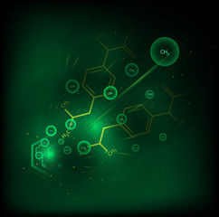 technology background: chemical formulas