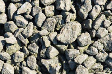 Steine und Kiesel am Wattenmeer