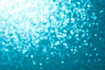 Abstract blurred background. Aqua color background. Bokeh.