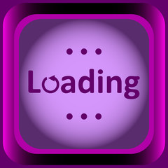 Icon violet square loading