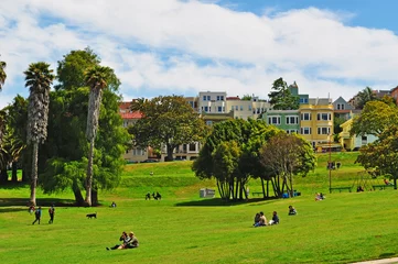 Fototapeten San Francisco, il parco di Mission Dolores l'11 giugno 2010 © Naeblys