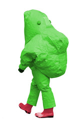 man with protective gear against biological risk