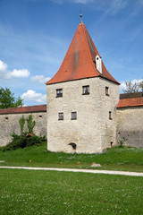 Fototapeta na wymiar Stadtmauer in Berching