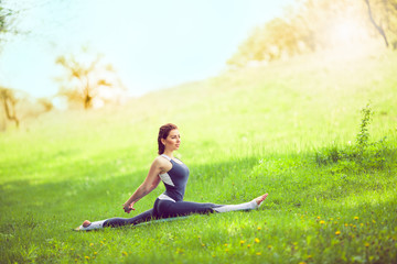 Young woman doing yoga