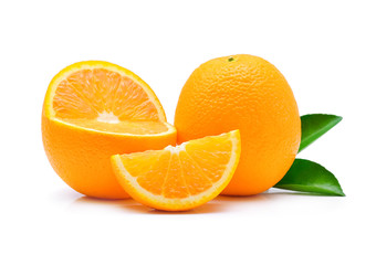 Orange fruit isolated on white background