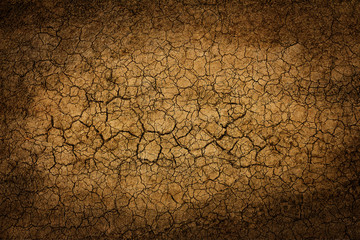 Dry earth surface cracks