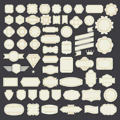 Retro Vintage Frame Labels Design Elements. Vector Illustration.