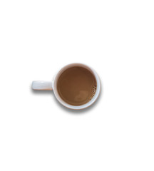 White coffee cup isolated on white background