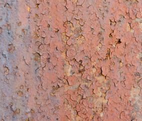Brown rusted metal.
