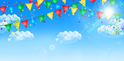 旗　空　風景　背景