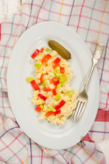 hungarian style noodle salad with paprika