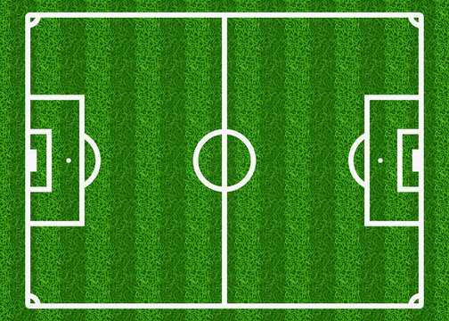 European football, soccer vector field. Football field, sport field play, green field, soccer field illustration