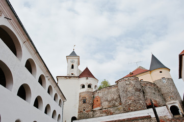 Fototapeta premium Arched windows fortress of castle Palanok in Mukachevo, Ukraine