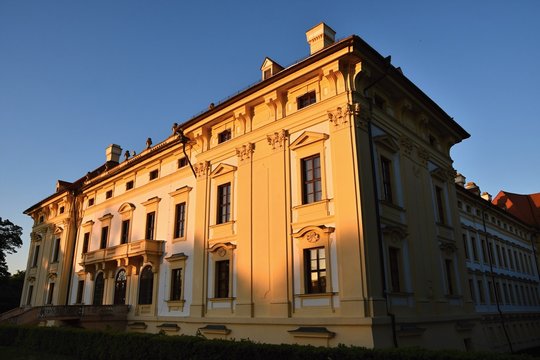 Slavkov baroque castle (national cultural landmark) Slavkov - Austerlitz near Brno, South Moravia, Czech republic.