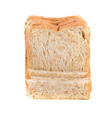Bread on white background