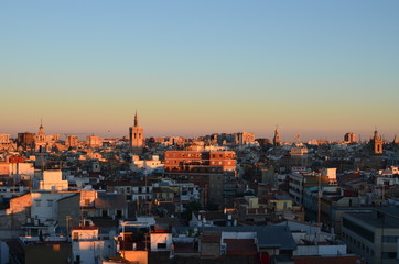 Evening Sunset over Valencia, Spain