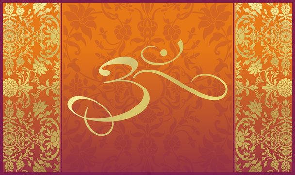 aum syllable, paisley design ,Hinduism, India