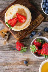 Pancakes with fresh berries