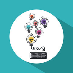 bulb light icon design 