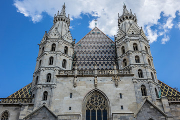 Fototapeta premium St. Stephan cathedral (Stephansdom, 1147) in Vienna, Austria.