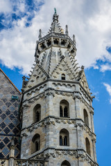 Fototapeta na wymiar St. Stephan cathedral (Stephansdom, 1147) in Vienna, Austria.