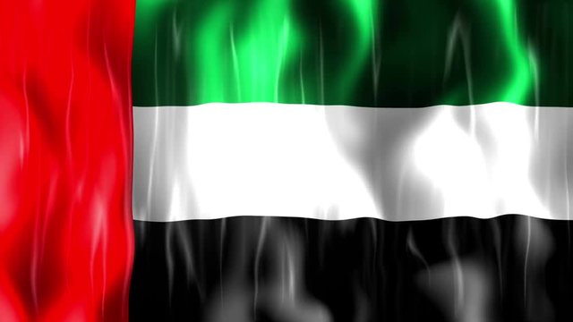 United Arab Emirates Flag Animation, High Quality Quicktime animation, works with all Editing Programs, 20 Seconds Duration