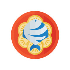 Obraz premium fish salad vector design