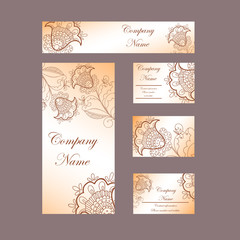 design templates business cards, flyers, invitations, abstract purple flowers Doodle