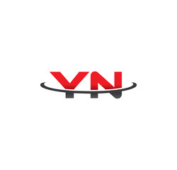 yn alphabet with swoosh grey and red