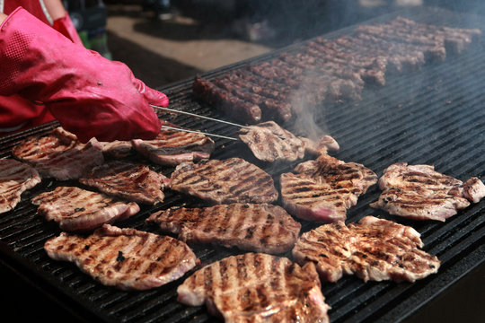 Grilled fresh meat