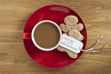 coffee with ginger bread cookies
