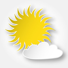 Paper sun on the sky