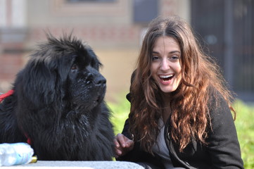 donna con il cane