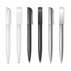 Set of vector pens. 