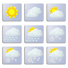 set of weather icons