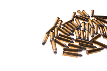 bullets .38mm on white background