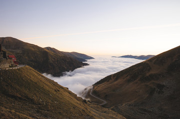 Fototapeta premium Clouds in Mountains
