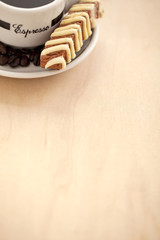 black coffee and cookie