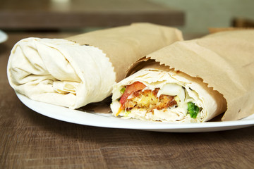 two falafel on a plate 