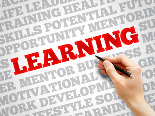 Learning word cloud, business concept