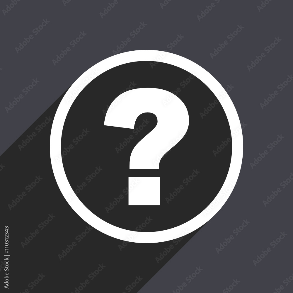 Aufkleber flat design web white and grey vector icon