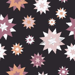Seamless decorative vector background with stars. Print. Cloth design, wallpaper.
