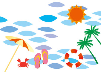 Naklejka premium シー 夏の素材