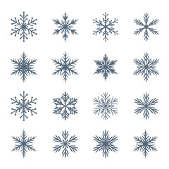 Collection of Vector Snowflakes.