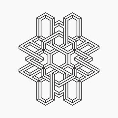 Impossible shape. Line design. Vector illustration EPS 10
