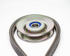 Belt pulley white background