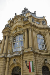 Fototapeta na wymiar Building of Agricultural museum in Vajdahunyad Castle. Budapest, Hungary.