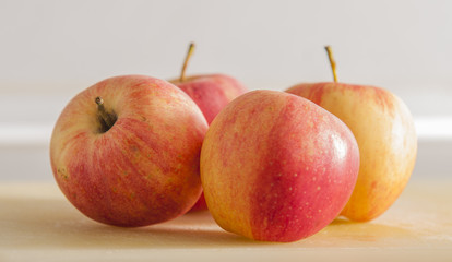 Ripe red apple. Isolated on a white background.