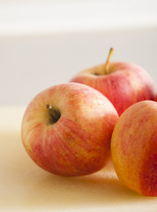 Ripe red apple. Isolated on a white background.