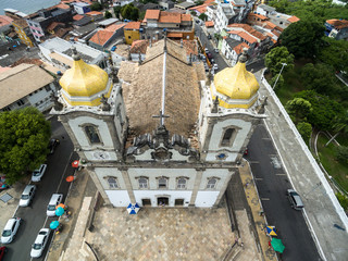 Aerial View of Nosso Senhor do Bonfim da Bahia church in Salvador Bahia Brazil